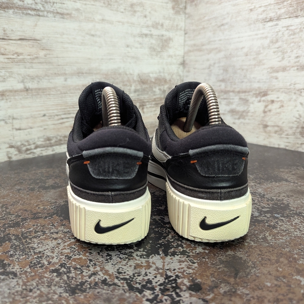 Womens Nike Court Legacy Lift Shoes Sz 6 Used DM7590 001 Black Leather - Picture 6 of 9